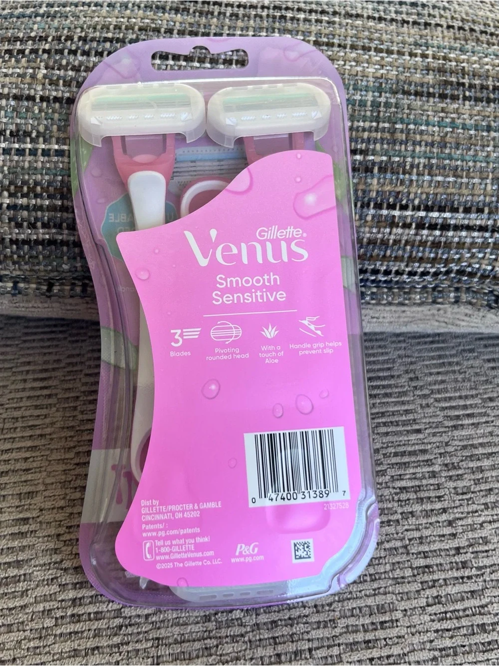 Gillette Venus Smooth Sensitive Disposable Razors - Pink, 3 Pack